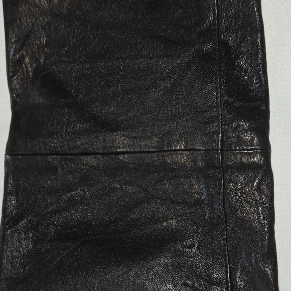 J. Brand 100% Black Lamb‎ Leather Sz. 28 Zippered Ankle Pants - Picture 15 of 16